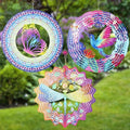 3 Pack Stainless Steel Wind Spinner Butterfly Dragonfly Hummingbird for Yard and Garden 12 Inch 3D Metal Wind Spinner Hanging Outdoor Porch Decor Art Kinetic Sculptures for Indoor Outdoor Decorations by Maitys