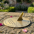 Personalised Brass Sundial, Custom Engraved Garden Sundial Clock, Wedding Gift Custom Outdoor Garden Decor (Brass, 8 INCH) - Image 2