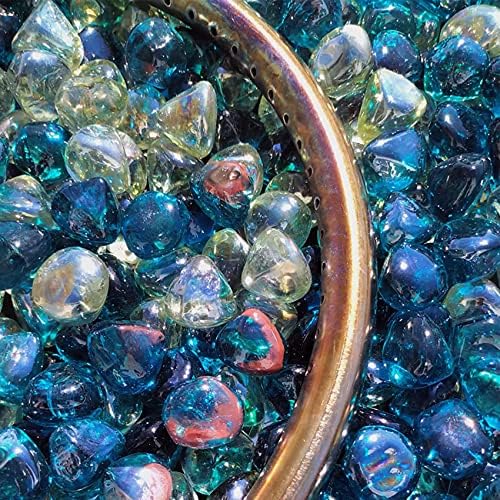 Onlyfire 10 lbs Fire Glass Diamonds 1 Inch, Reflective Fire Pit Glass Rocks - Image 7