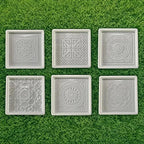 Stepping Stone Concrete Mold for Decorative Garden, Square Floral Pattern, 17.13 x 17.13 x 1.5 inches, Used for DIY Garden Path Stepping Stone Cement Molds（1 Pack） (Pattern-E) - Image 6