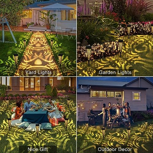 Go2garden 6Pcs Solar Pathway Garden Lights Outdoor Decorative Stakes, Waterproof LED Landscape Lighting for Lawn, Walkway, Patio, Yard (8 Lumens) - Image 3