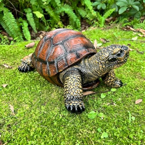 Turtle Garden Statue, Hand-Cast Resin, 13.1 inches, Antique Bronze - Image 2