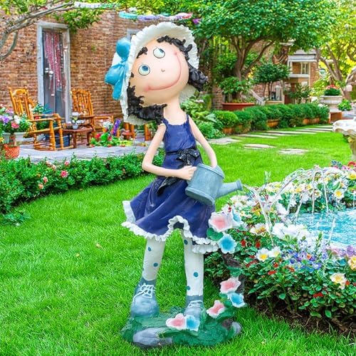 18.11Inch Resin Fairy Girl Statue Waterproof Outdoor Garden Patio Lawn Decor Figurine by Unknown