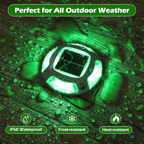 AGPTEK Solar Driveway Lights Outdoor 12 Pack, 2 Color Modes LED Deck Dock - Image 6