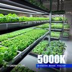 Barrina T5 Plant Lights, 4FT 160W (8 X 20W), 5000K, 8 Packs, Black Cover - Image 3