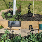 RealSteel Metal Garden Gnomes Outdoor – 4 Pack Steel Lawn Ornaments & Statues, Funny Yard Décor, Weatherproof Garden Decorations, Whimsical Yard Art, Holiday Seasonal Décor, Unique Gift for Gardeners - Image 6