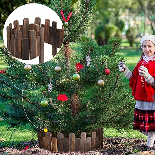 Bucherry 12 Pcs Wood Garden Edging Border No Digging Landscape Edging - Image 7
