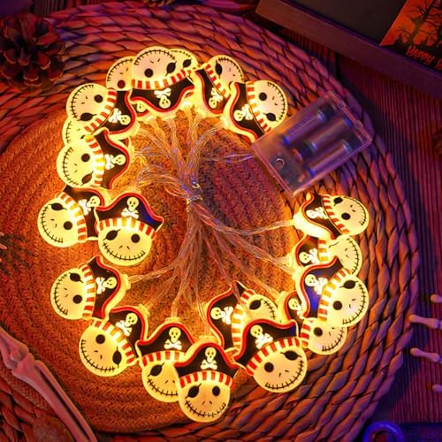 CAKERS Creative Halloween Fairy Lights|Warm White Light Novelty String Lights|Led Hanging Copper Wire Lights|Night Lamps for Party Home Office Decor,F,2m(6.5ft)-10LED-Battery - Image 3