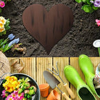 Tandefio 3 Pcs Heart Garden Stepping Stones 12 Inch, Cast Iron, Dark Brown - Image 4