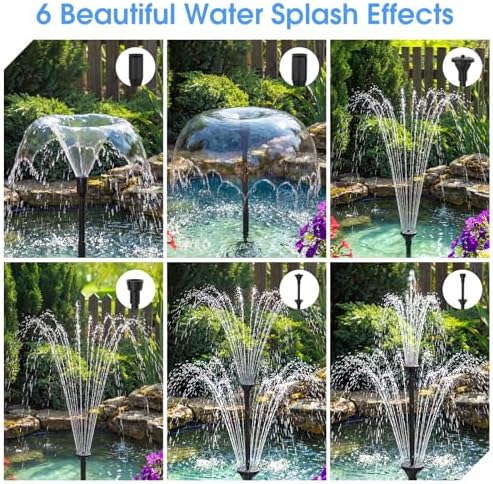 AMZtime 20W DIY Solar Fountain with Lights & Built-in 4000mAh Battery - Image 4