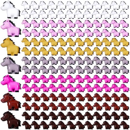 Shappy 80 Pcs Mini Horse Figures Resin Horse Foal Models, Bright Color by Shappy
