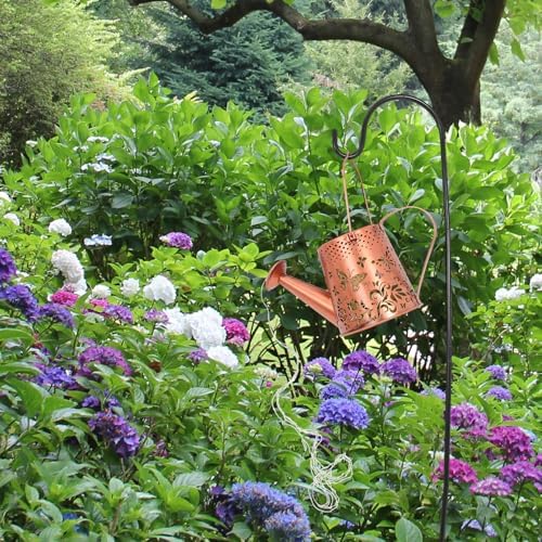 Outdoor Kettle Solar Light with S-Shaped Hook and Watering Can Design, Decorative Solar Watering Can Lamp for Garden and Courtyard Landscape Lighting with Stake - Image 6