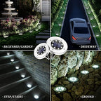 SOLPEX Solar Lights Outdoor Waterproof, 12 Pack Solar Ground Lights, Solar Garden Lights Landscape Lighting for Pathway Driveway Patio Backyard Walkway (Cool White) - Image 2
