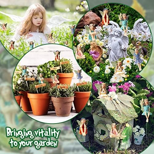 Yulejo 18 Pieces Garden Miniatures Fairies Mini Figurine Fairy Accessories Outdoor Decor for Garden Yard Lawn Supplies - Image 3
