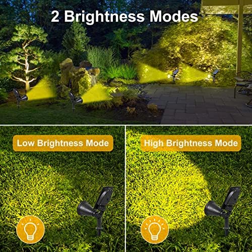 T-SUN Solar Spot Lights Outdoor Waterproof, Warm White, 2 Pack - Image 2