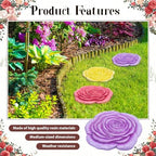 Cinnvoice 3 Pack Rose Stepping Stones Outdoor for Garden, 10 Inches - Image 4