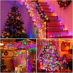 [4 Pack] Solar String Lights Multicolored, 480 LED 157FT Solar Twinkle Light Outdoor with 8 Modes & Memory Function, Waterproof Chrismas Lights for Xmas Tree Party Decorations - Image 5