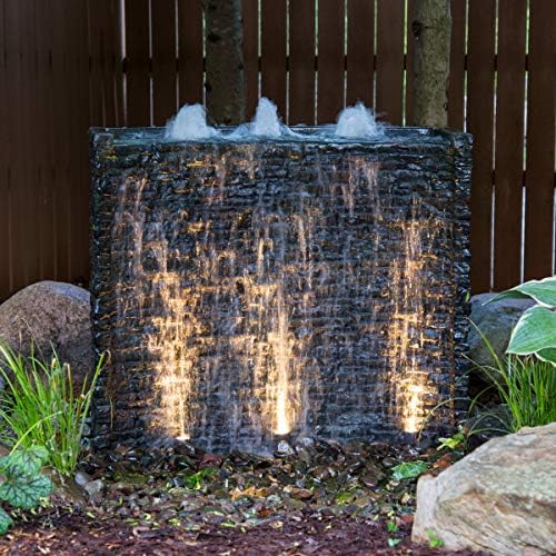 Aquascape Stacked Slate Spillway Wall Landscape Fountain Kit with Aquabasin and Ultra Pump, 32-inch | 78269 - Image 3