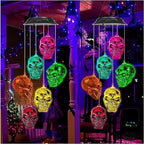 Hummingbird Solar Wind Chimes for Outside - Color Changing LED Outdoor Solar Lights Waterproof Windchimes, Home Garden Patio Yard Porch Decoration (Human Skeleton) - Image 2