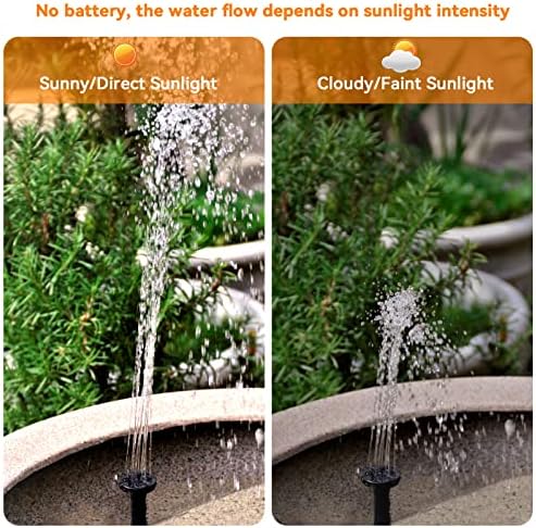 POPOSOAP Solar Water Pump Outdoor, 30 Watt Solar Powered Water Pump with 430GPH Solar Pump, 7 Nozzles, 6.6 Tubing DIY Water Feature for Pond, Fountain, Pool, Garden, Backyard - Image 6