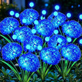 VOOKRY Solar Flowers Outdoor Waterproof, 8 Pack Blue Garden Lights with Swaying Firefly Lights, Flower Light Garden Decor for Yard Patio Pathway Lawn Grave, Gardening Gifts for Women Mother's Day by VOOKRY