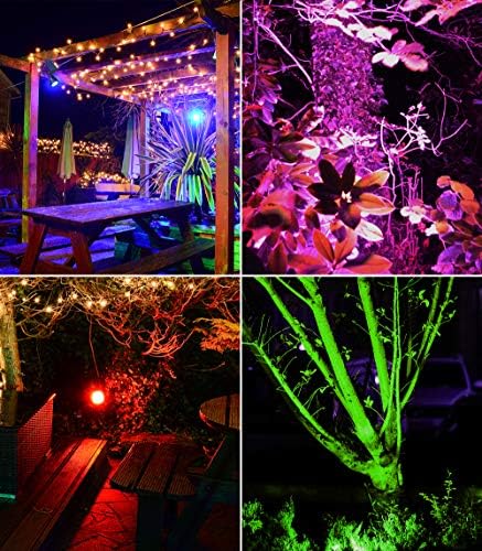 Solar Outdoor Lights, 9 Modes Color Changing 18 LED Halloween Solar Spot Lights Outdoor Waterproof Spotlight Landscape Light Solar Powered for Garden Yard Tree Flag Patio Christmas(2 Pack) - Image 4