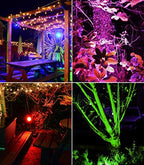 Solar Outdoor Lights, 9 Modes Color Changing 18 LED Halloween Solar Spot Lights Outdoor Waterproof Spotlight Landscape Light Solar Powered for Garden Yard Tree Flag Patio Christmas(2 Pack) - Image 4