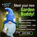 Blue Peace Yard Gnomes - Solar Statue, 11 Inch - Image 5