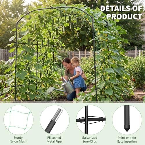 87in H Tall Garden Arch Trellis for Climbing Plants Outdoor - Image 3