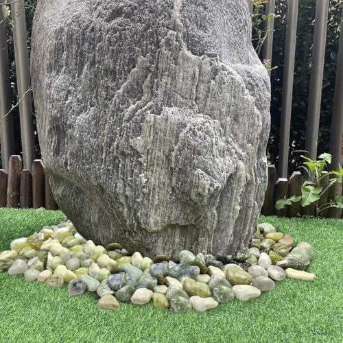 YISZM 40lbs Jade River Rocks for Landscaping, 1-2 Inch Natural Pebbles for Indoor Plants, High Polished Decorative Stones Garden Outdoor and Indoor DIY Vase Filler Fish Tank Aquariums - Image 3