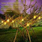 Cooo Gift for him her 9 Pack Solar Lanterns Outdoor Waterproof Upgraded Crystal Glass Solar Mason Jar Lights 30 LED 215% Larger SolarPanel, Anti-Rust Lid Hanging Outdoor Lanterns for Patio Garden - Image 4