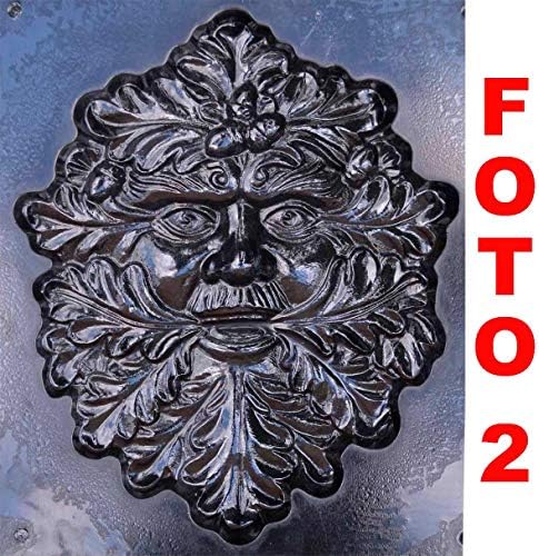 Mold Sculpture DIY Green Man FACE Plaque Old Man Modern Art Tree Wood Spirit Faces Greenman (D29) - Image 2