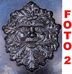 Mold Sculpture DIY Green Man FACE Plaque Old Man Modern Art Tree Wood Spirit Faces Greenman (D29) - Image 2