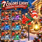 Christmas Decorations Reindeer Garden Stake with Solar Lights Multicolor Changing,Christmas Birthday Gifts for Women Mom,Metal Waterproof Christmas Deer Solar Lights for Holiday Yard Lawn Garden Porch - Image 3