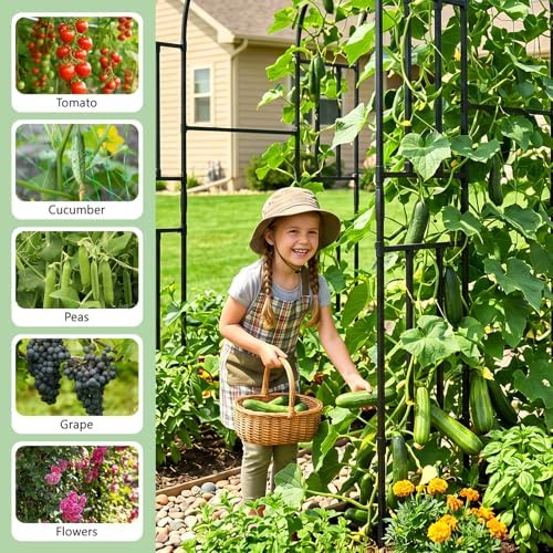 87in H Tall Garden Arch Trellis for Climbing Plants Outdoor - Image 5