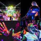 2 Pack 300W Black Lights, LED Blacklight Flood Light with Plug, IP66 Waterproof Black Flood Light Neon Glow for Party, Halloween, Fluorescent Poster, Body Paint - Image 3
