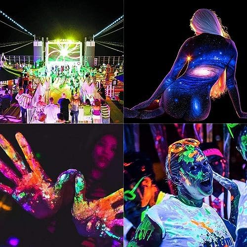 2 Pack 300W Black Lights, LED Blacklight Flood Light with Plug, IP66 Waterproof Black Flood Light Neon Glow for Party, Halloween, Fluorescent Poster, Body Paint - Image 3