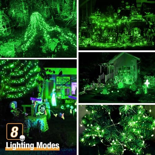 btfarm Green Solar Halloween String Lights Outdoor 4 Pack - Image 4