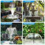 POPOSOAP 55W Solar Fountain Pump for Outdoor Pond, 480GPH Solar Pond Pump with Dry-Run Protection, Solar Powered Water Pump with PVC Tubing, 17Ft Cord for Ponds, Garden, Waterfall, Hydroponics - Image 6
