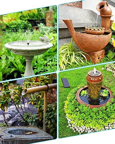 Biling Solar Fountain for Bird Bath, Solar Panel Kit Outdoor Solar Water Pump with 4ft Tubing for Hummingbird Bath, Small Pond and Fish Tank - Image 7