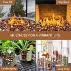 NUPICK 20 Pound Fire Glass, 1/4 Inch Reflective Fire Pit Glass - Image 7