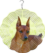 Traci's Fun Creations Wind Spinner, Miniature Pinscher Theme, Aluminum, Double-Sided, 10 Inch, Yard or Garden Décor by Unknown