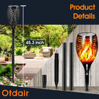 Otdair 43" Solar Torch Lights Outdoor with Flickering Flame for Halloween - Image 6