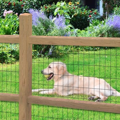 Black PVC Coated Welded Wire Fence 36" x 50' Roll, 2"x4" Mesh, 14 Gauge - Image 4