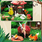Soaoo Fairy House Garden Kit Figurines Mushroom Animals Summer, Beauty - Image 2