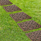 Pangda 8 Pcs Rubber Stepping Stones Outdoor, Copper, Cross - Image 5