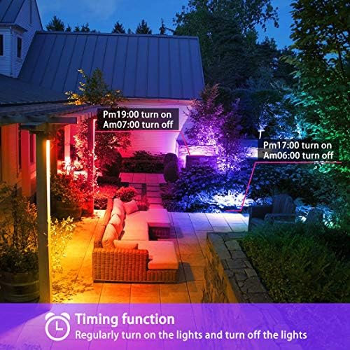 MELPO Led Flood Light Outdoor, 50W RGB Color Changing Landscape Lighting - Image 4