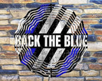 10 Inch Back The Blue Thin Blue Line Wind Spinner Yard Decor Aluminum Sublimated Garden Art Indoor Outdoor 3D Kinetic by Unknown