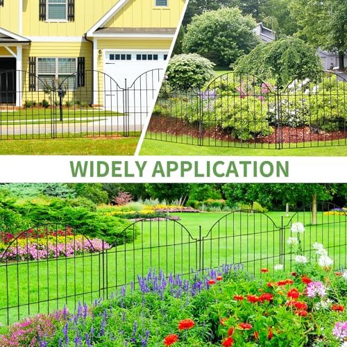 10 Panels No Dig Decorative Outdoor Garden Fence, 24in (H) x20ft (L) - Image 5
