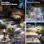 SOLPEX Solar Pathway Lights Waterproof Outdoor Lighting, Cold White 8 Pack - Image 5